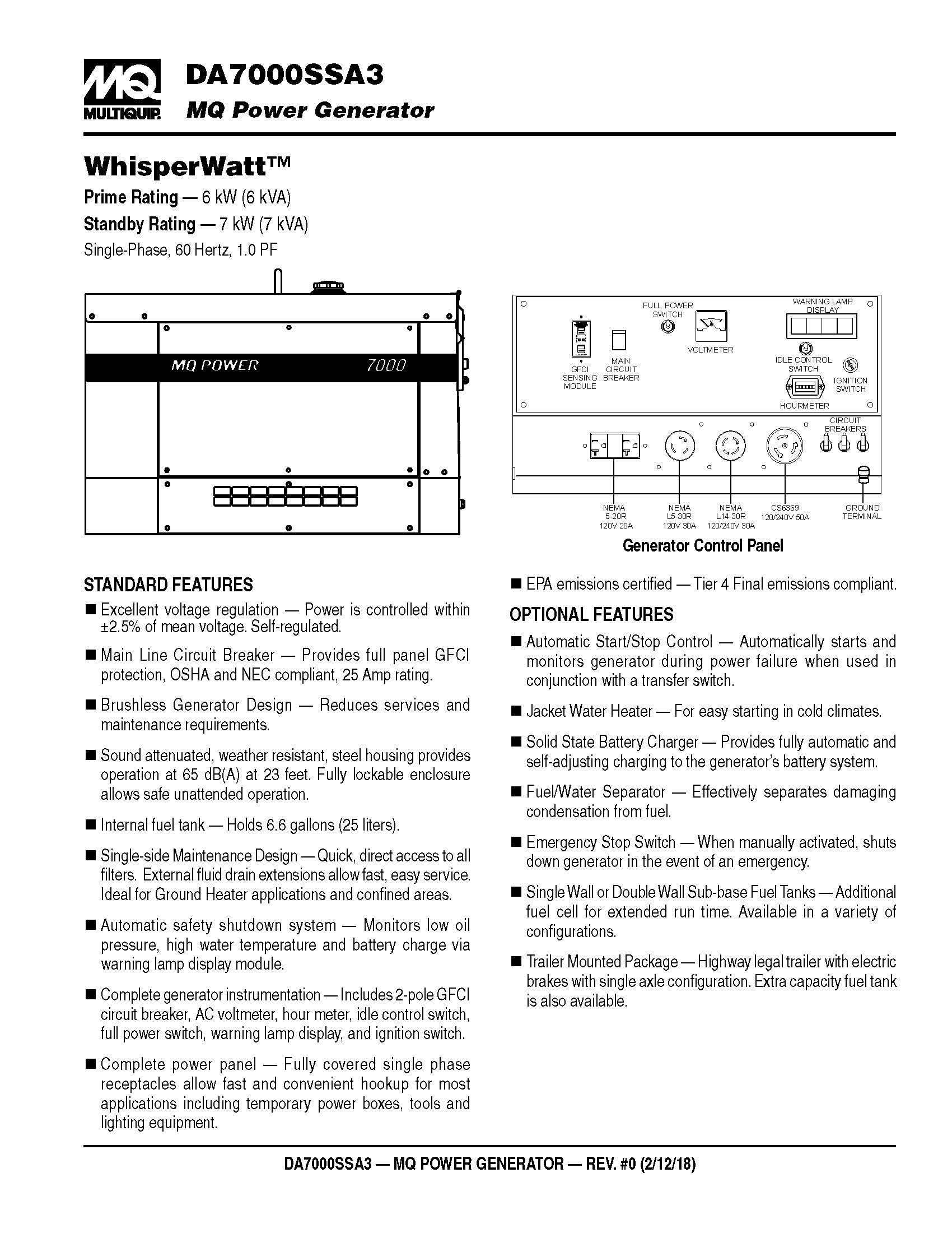 DA7000SSA3 Data Sheet