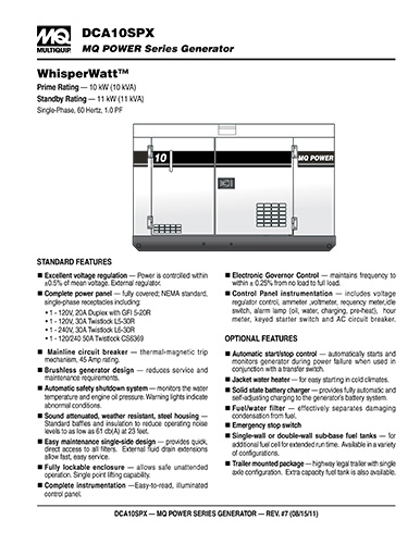 DCA10SPXU4C Data Sheet