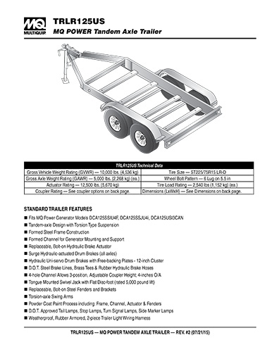 TRLR220XF Trailer Data Sheet