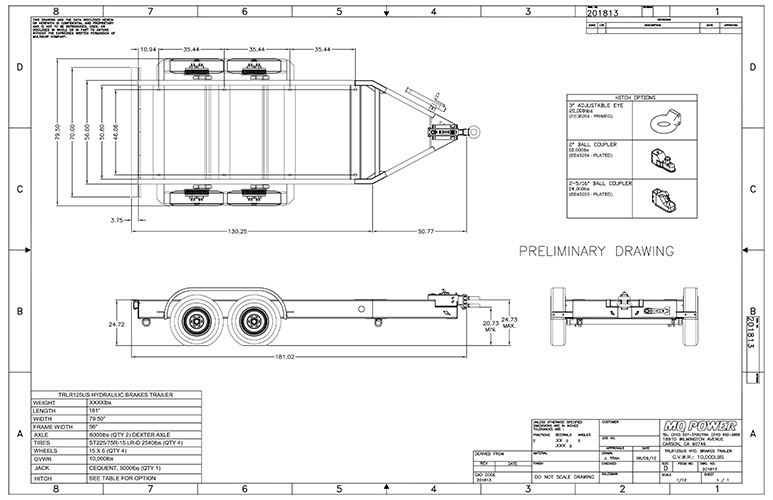 DCA125SSIU4F Generator Mounted on TRLR125USHTrailer