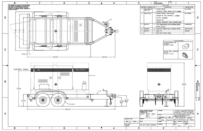 TRLR125USE Trailer Outline