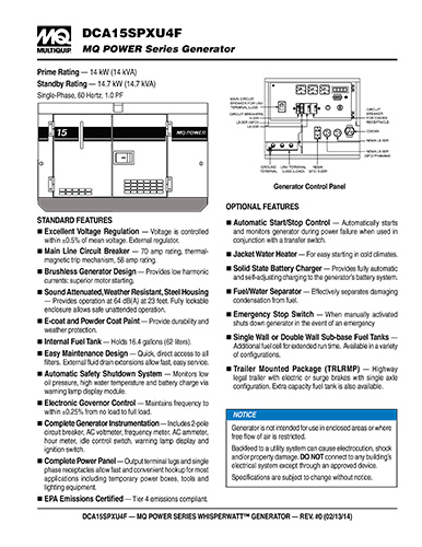 DCA15SPXU4F Data Sheet