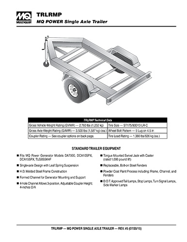 TRLRMP Trailer Data Sheet