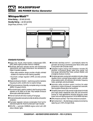 DCA20SPXU4F Data Sheet