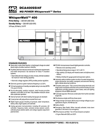 DCA400SSI4F3 Data Sheet