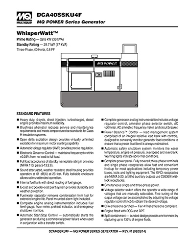 DCA40SSKU4F2 Data Sheet