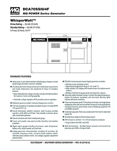 DCA70SSIU4F Data Sheet